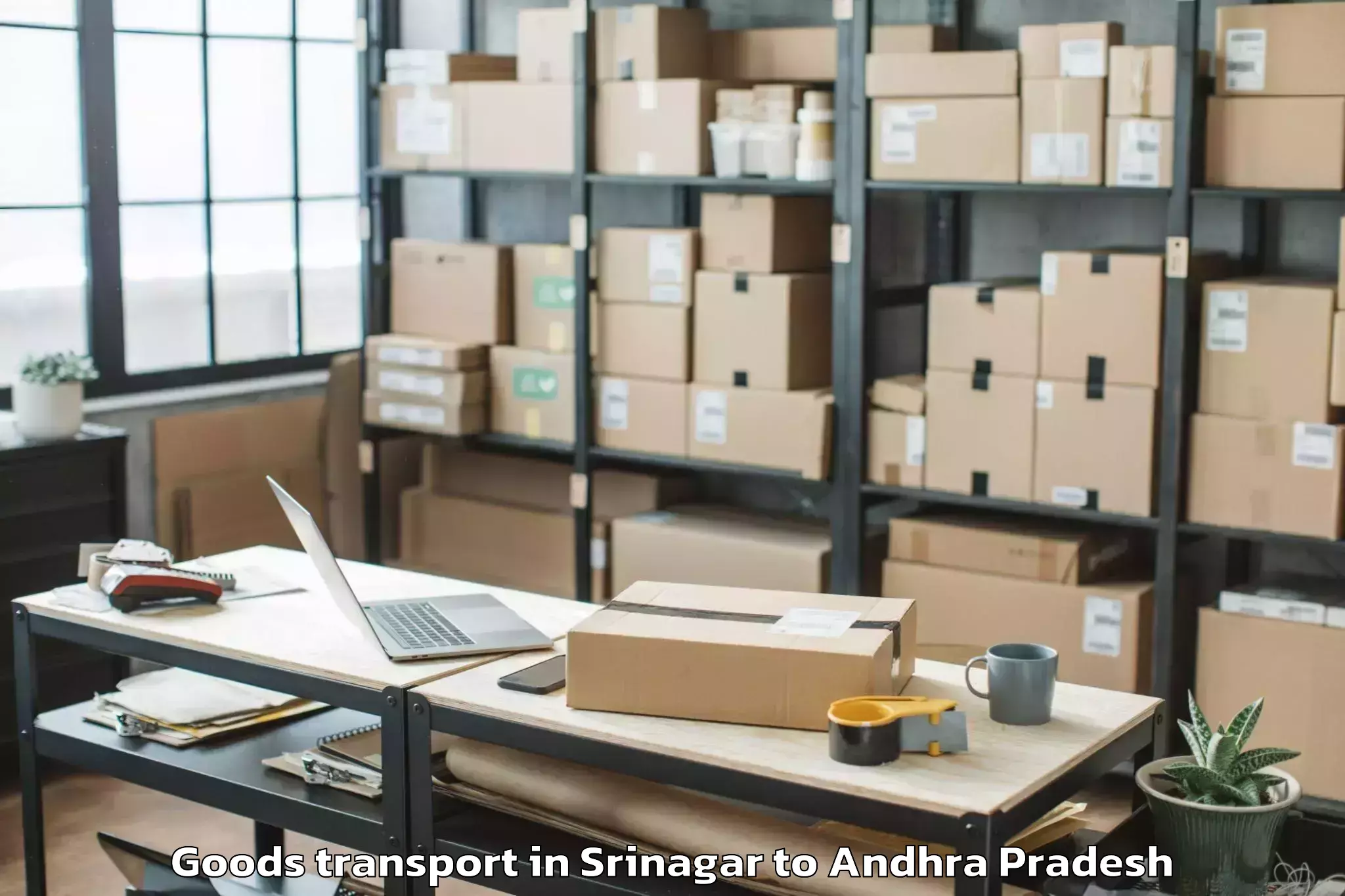 Efficient Srinagar to Undarajavaram Goods Transport